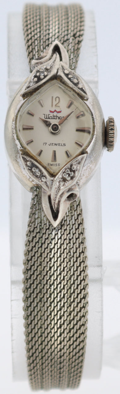 Vintage Waltham Diamond Deco Ladies Mechanical Wristwatch AS 1677 Swiss