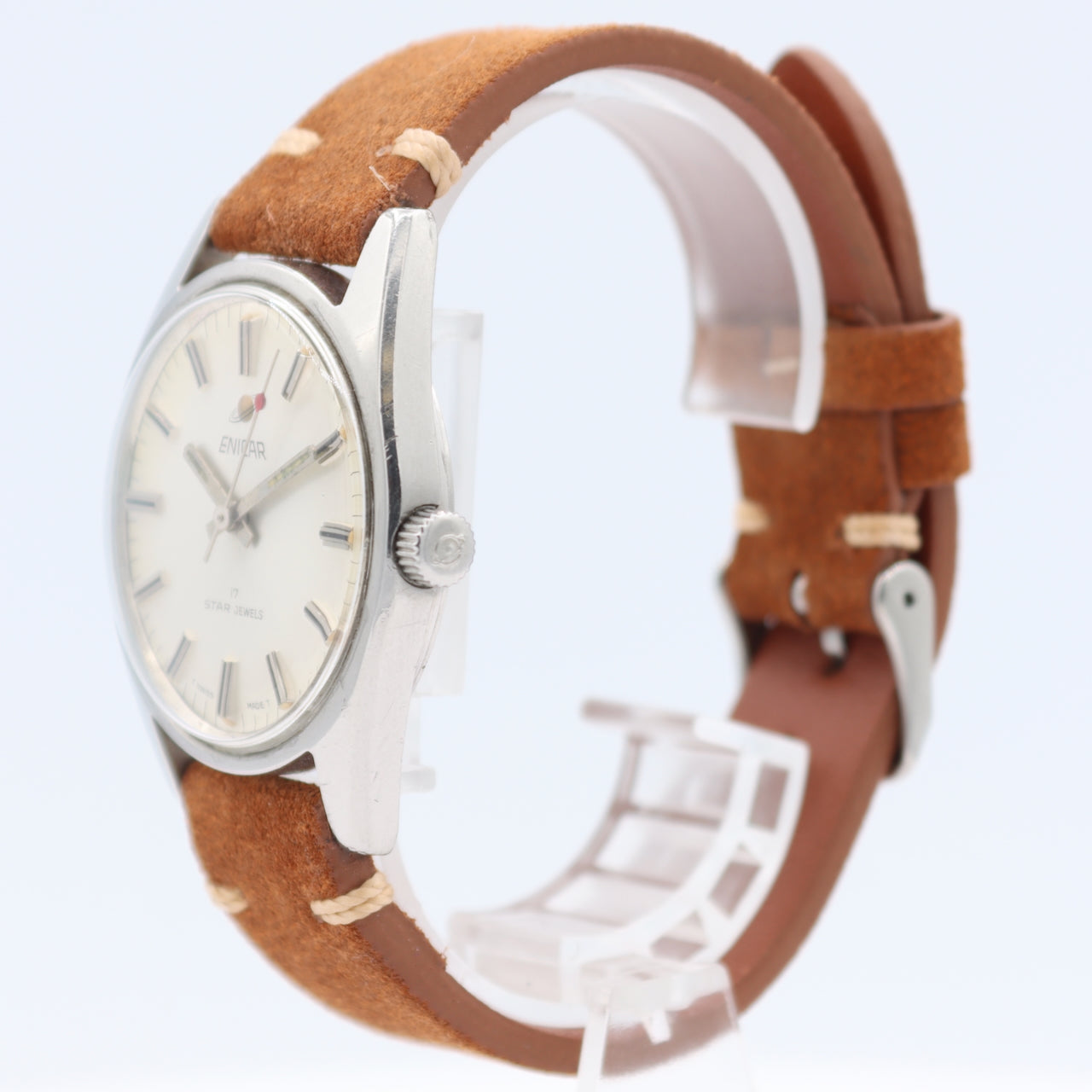 36mm Enicar 2375 Ocean Pearl Men's Mechanical Wristwatch Enicar 160 Swiss Steel