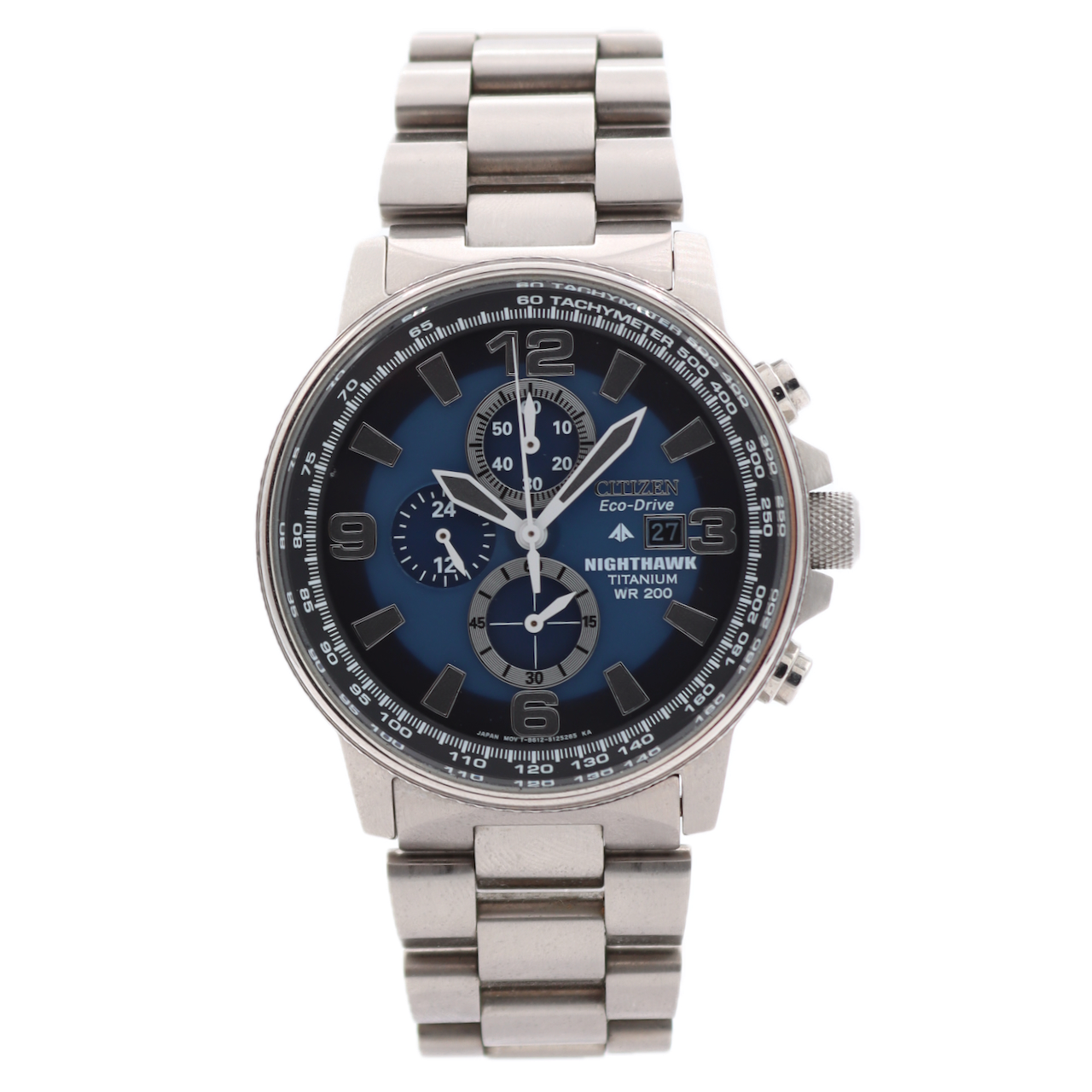 Vintage Citizen Eco-Drive Nighthawk Chronograph B612-S125265