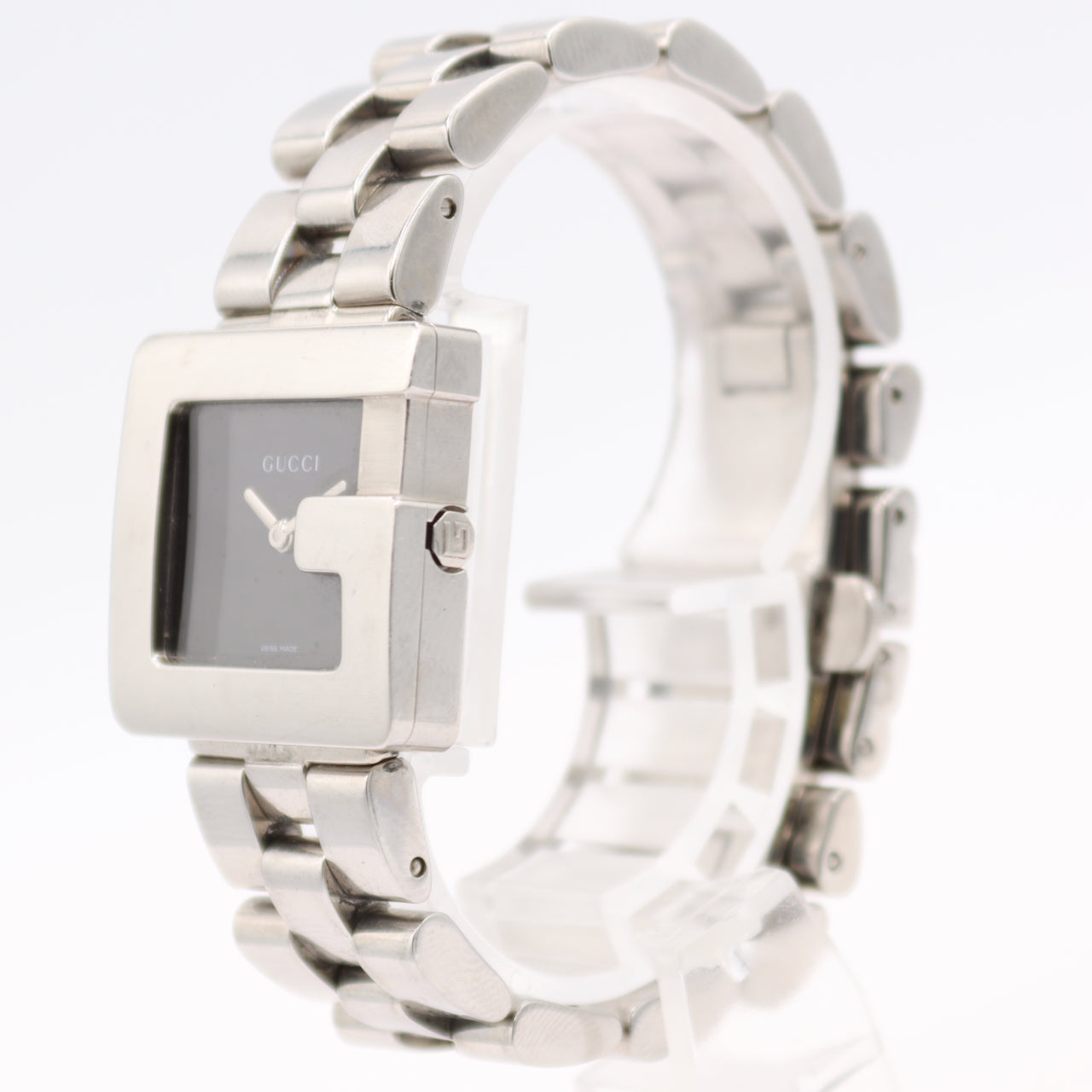 26.5mm Gucci 3600J G Shaped Men's Quartz Wristwatch Swiss Stainless Steel