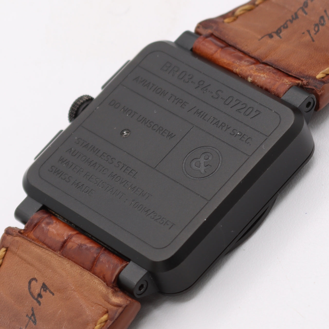 42mm Bell&Ross BR03-94-S-07027 Pilot-Style Men's Chronograph Wristwatch Swiss