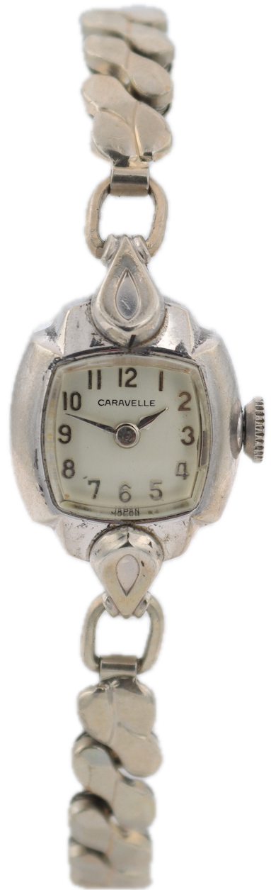 Vintage 1963 Caravelle Cocktail Ladies Mechanical Wristwatch Steel & Chrome