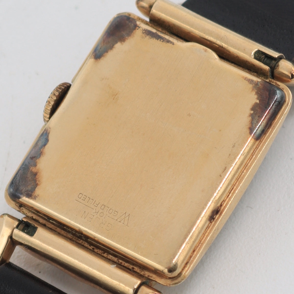 Vintage Gruen 335-558 Black Zephyr Men's Mechanical Wristwatch 335 Swiss 10k GF