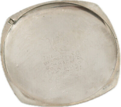 Vintage Burlington Men's Mechanical Wristwatch Barbezat Bole Swiss 14k GF