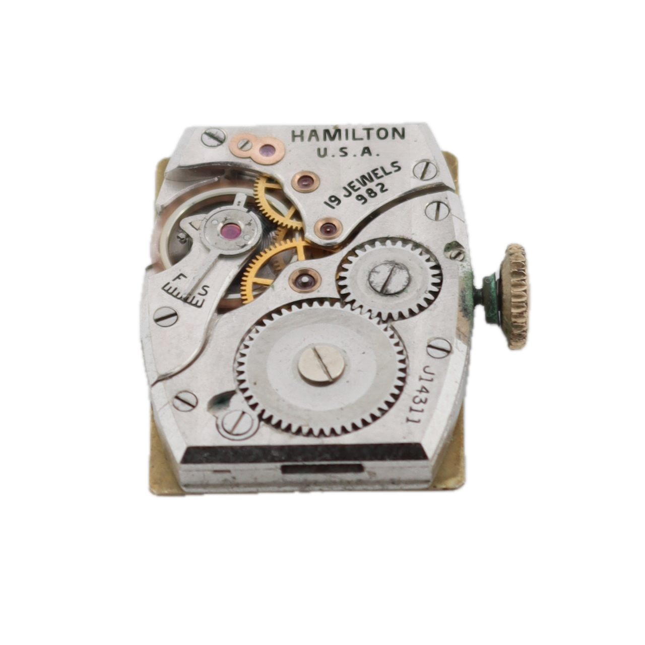 Vintage 1936 Hamilton Carson Frigidaire Men's Mechanical Wristwatch 982 14k GF