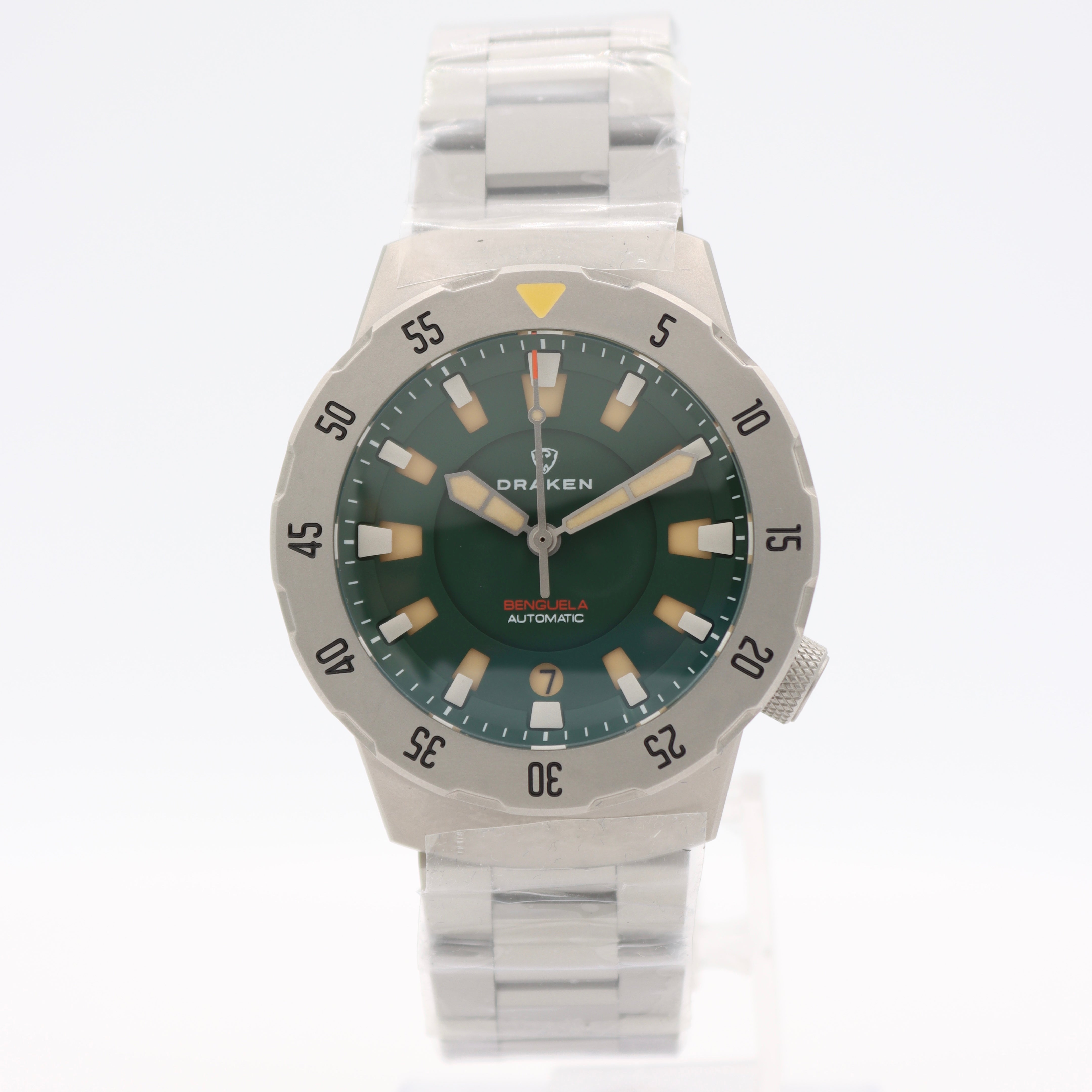 43mm Draken Benguela Men's Automatic Wristwatch New Zealand Steel W/Leather Case