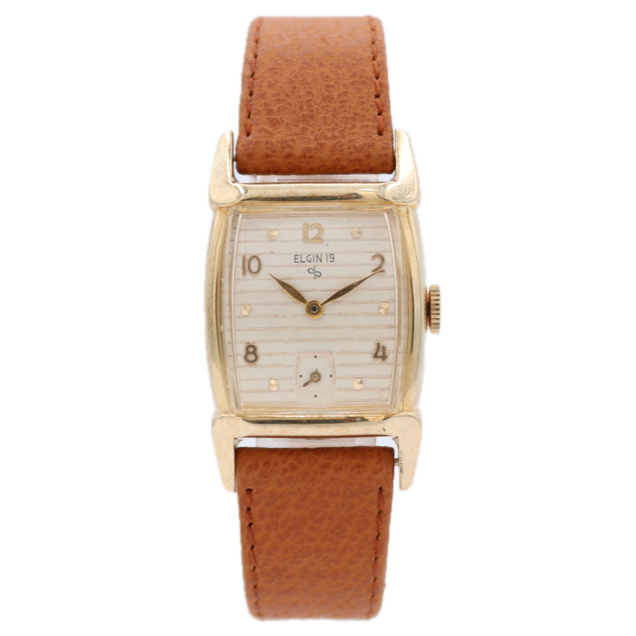 Vintage 24mm Elgin 5530 Art Deco 19J Men's Mechanical Wristwatch 671 USA 10k GF