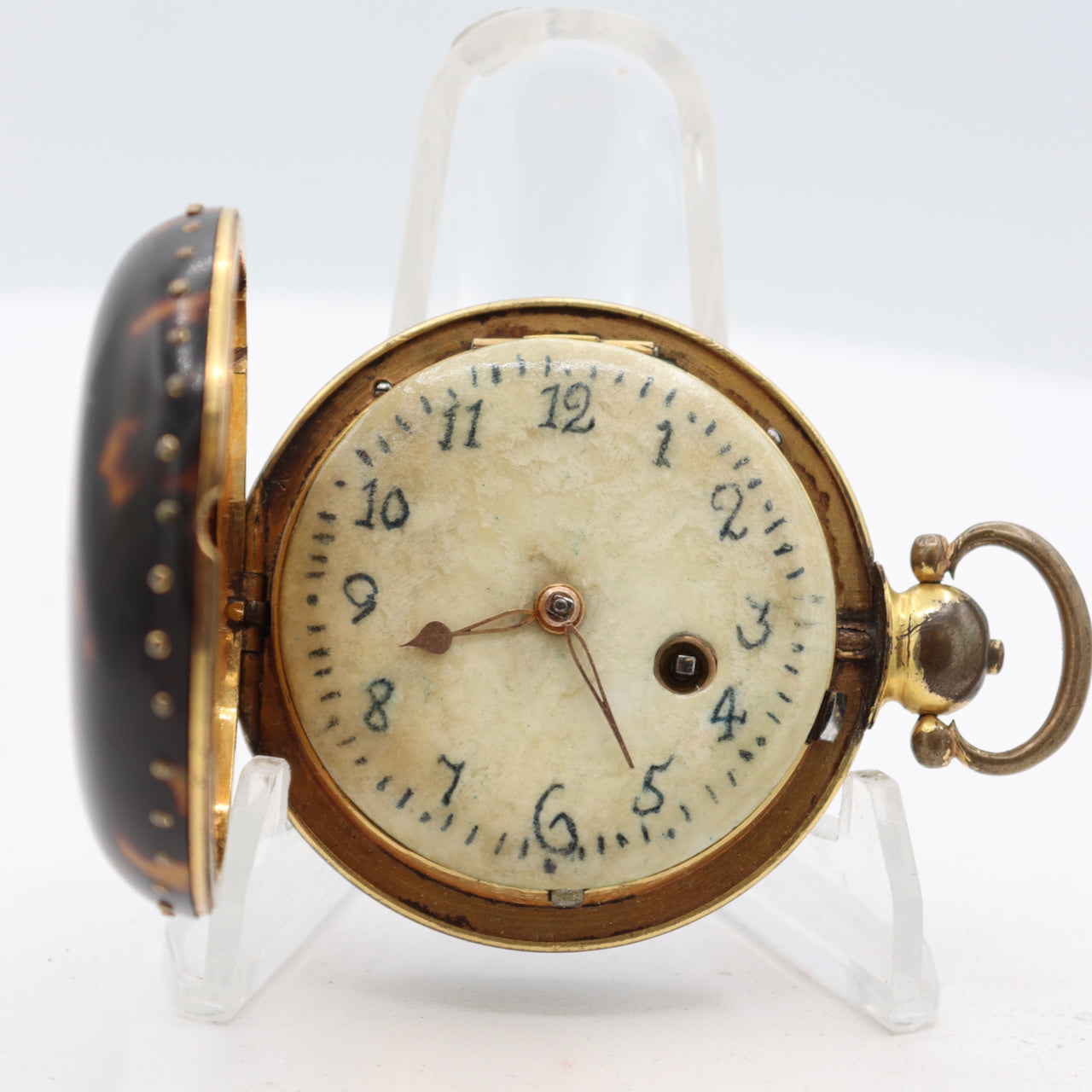 Antique Rich Dorman Sheerness Verge Fusee Hunter Pocket Watch Tortoise Shell