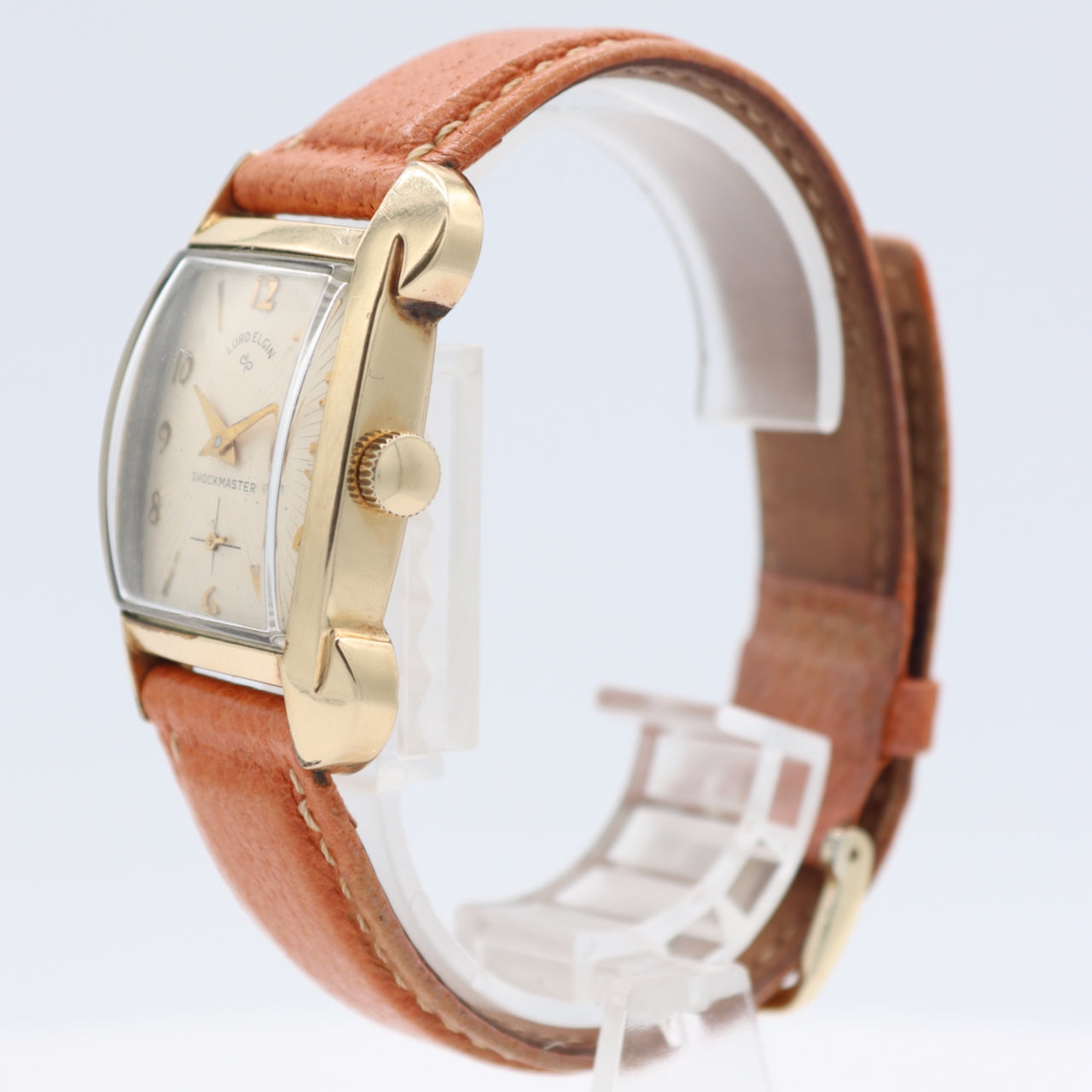 Vintage 25mm Lord Elgin 7675 Fairway Men's Mechanical Wristwatch 718 USA 14k GF