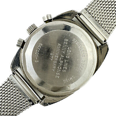 Vintage Hamilton Big Eye 647001-3 Men's Chronograph Wristwatch Valjoux 7733