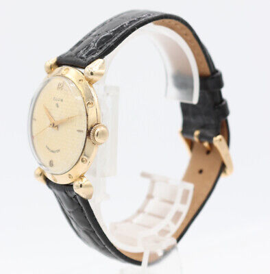 Vintage 33mm Elgin 5911 Shockmaster Boatswain Men's Mechanical Wristwatch 629