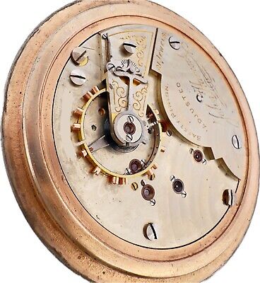 Antique 18 Size Hampden John Hancock 21 Jewel Pocket Watch Rare Engine Turned