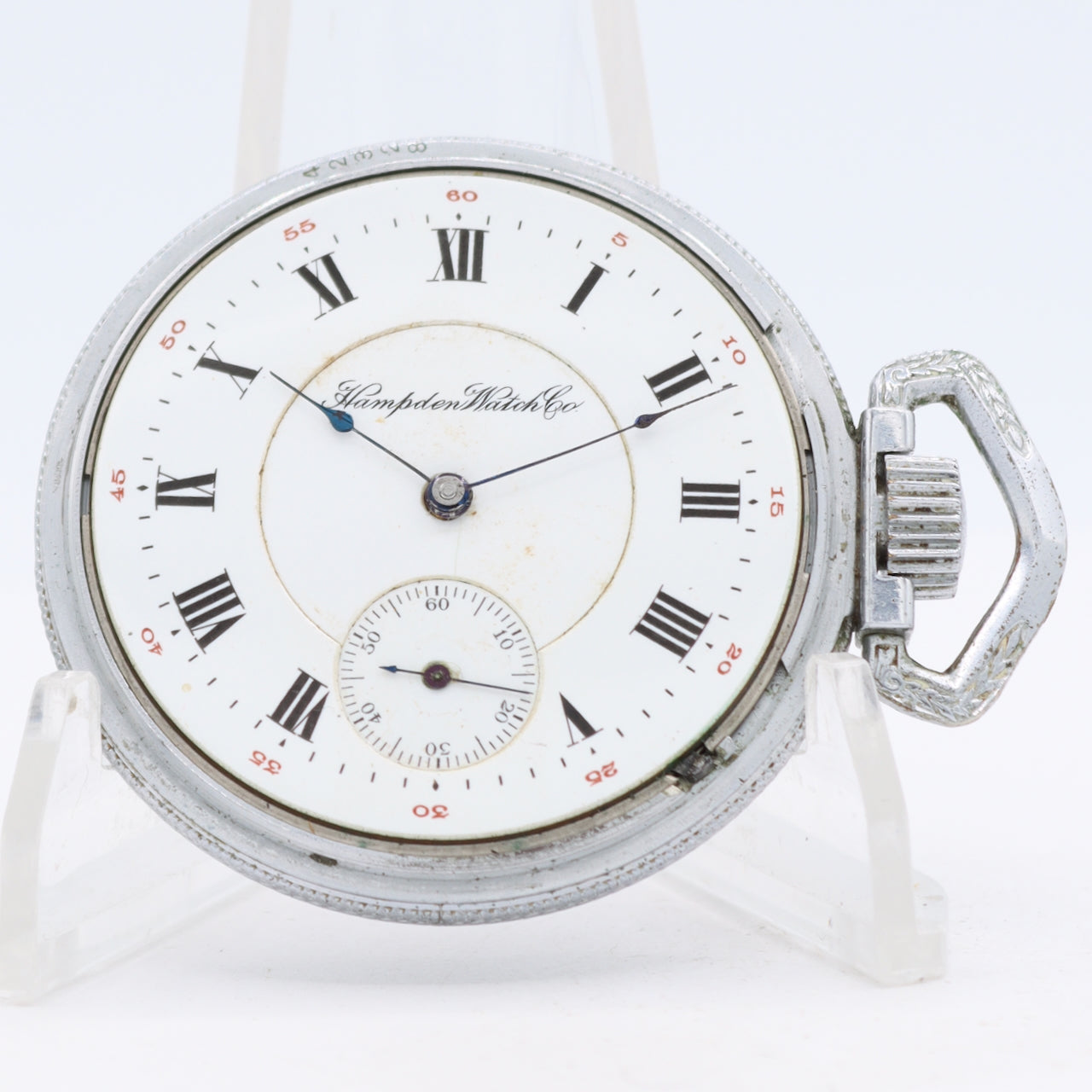 Antique 18s 1909 Hampden 17j Mechanical Hunter Pocket Watch Gen'l Stark 10k GF