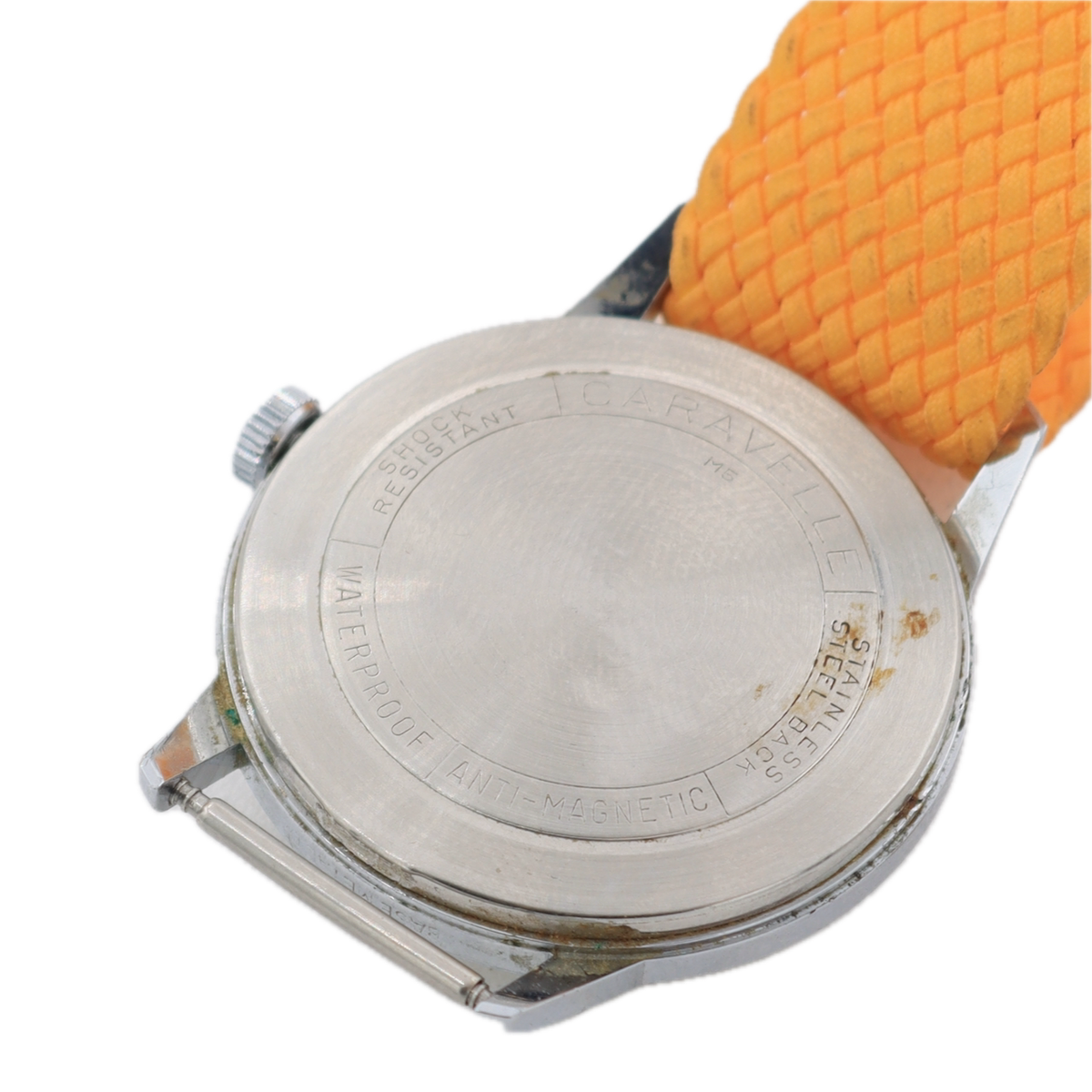 Vintage 1965 Caravelle Silver Dial Men's Mechanical Wristwatch Steel & Chrome