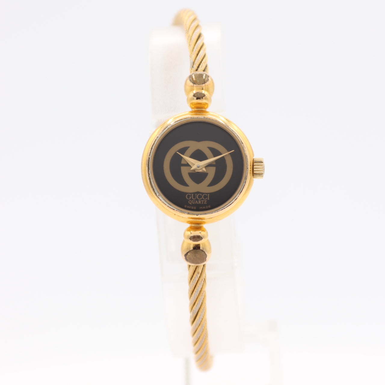 20mm Gucci 2047_1L Bangle Ladies Quartz Wristwatch Swiss Made Gold Tone