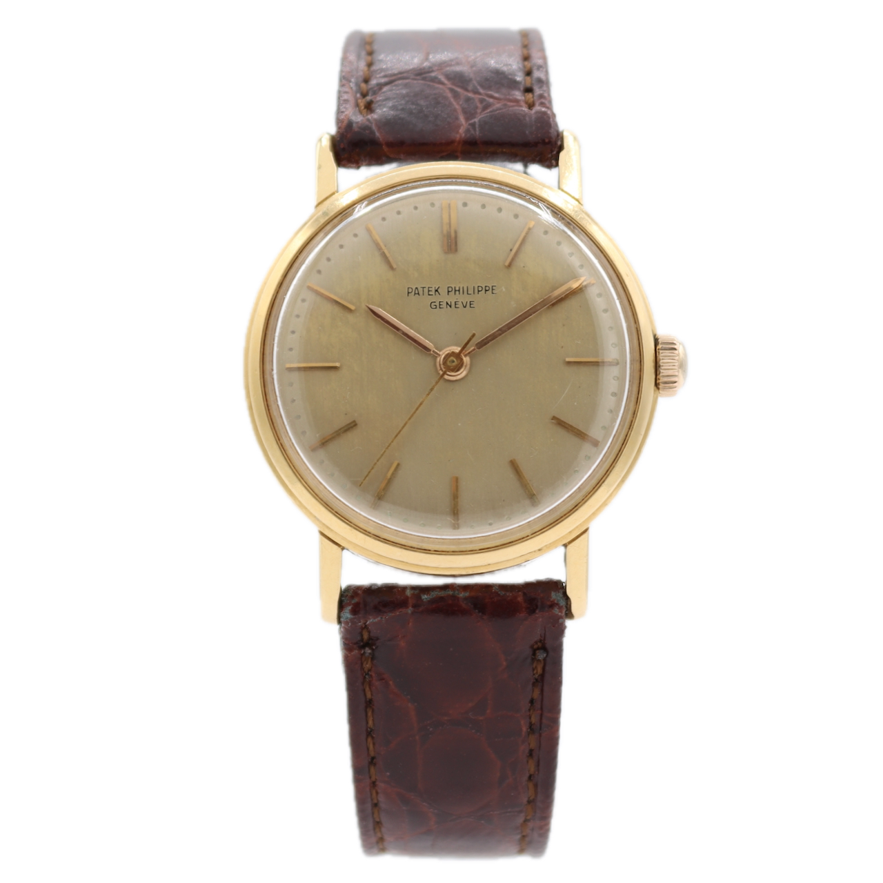 Vintage Patek Philippe 3423 Calatrava Men's Wristwatch 27SC Swiss 18k Gold