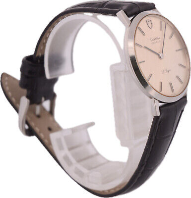 Vintage 33mm Tudor Le Royer Men's Mechanical Wristwatch Swiss Stainless Steel