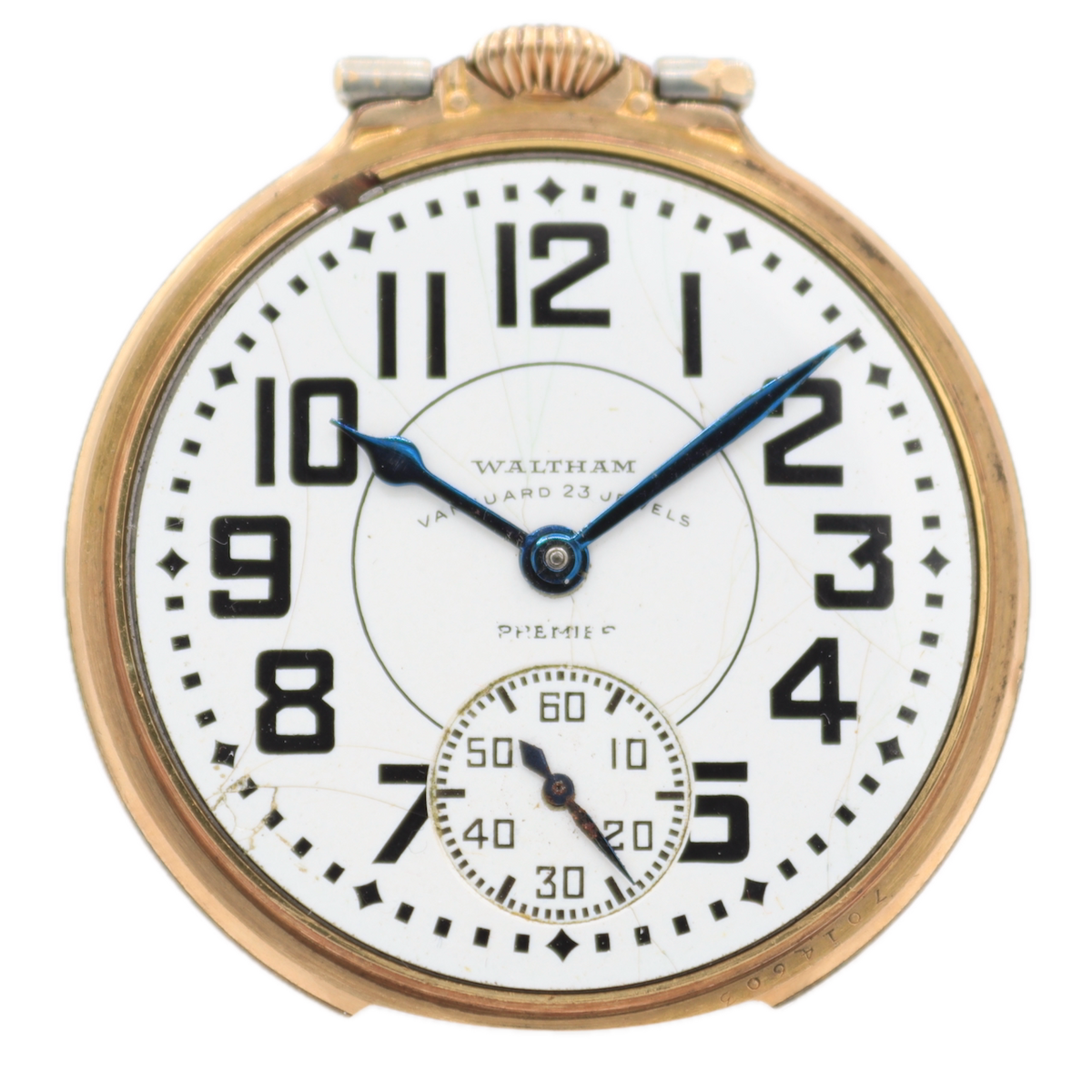 Vintage 16s 1937 Waltham Vanguard 23 Jewel Railroad Pocket Watch 1623 10 YR GF