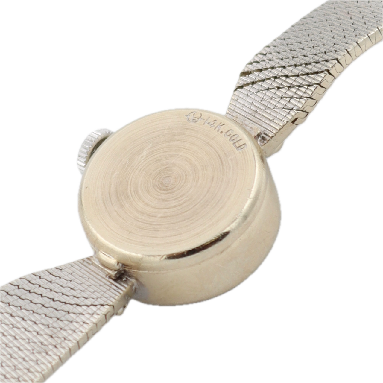 Vintage 15mm Rolex Diamonds Ladies Mechanical Wristwatch 14k White Gold W/Box