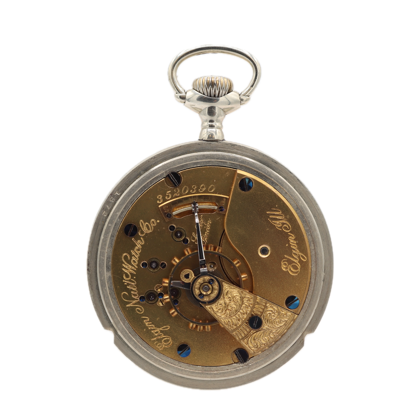 Antique 18s 1890 Elgin 15 Jewel Hunter Config. Pocket Watch 82 Silverode