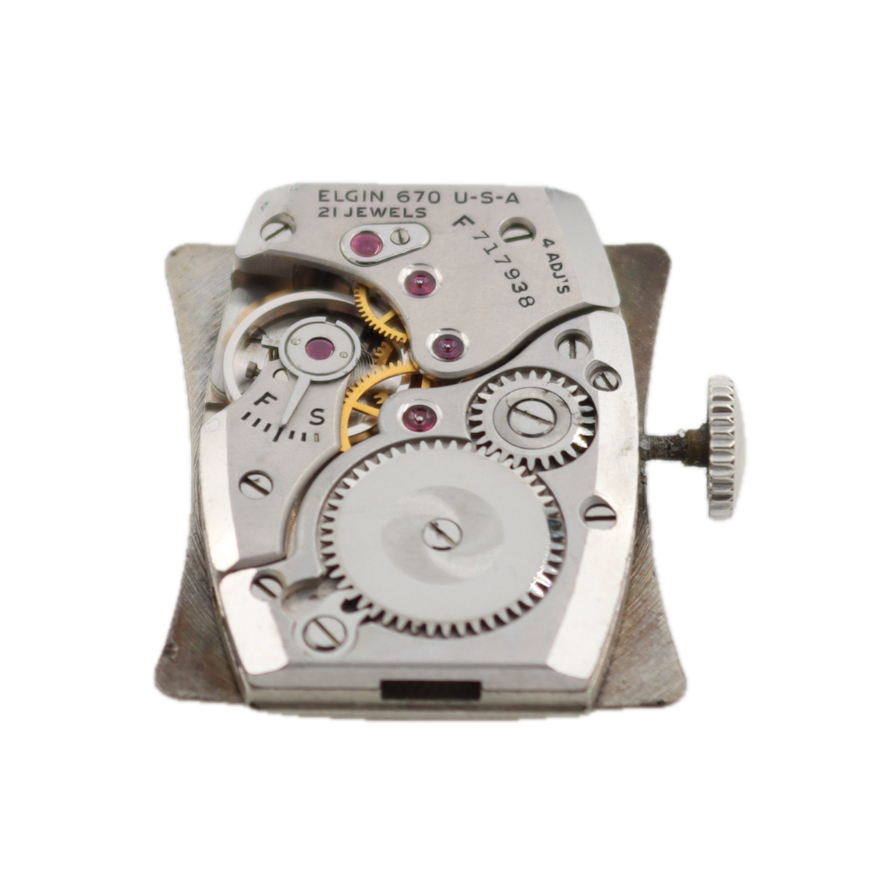 Vintage 25mm 1951 Lord Elgin 4621H Men's Mechanical Wristwatch 670 USA 14k WGF