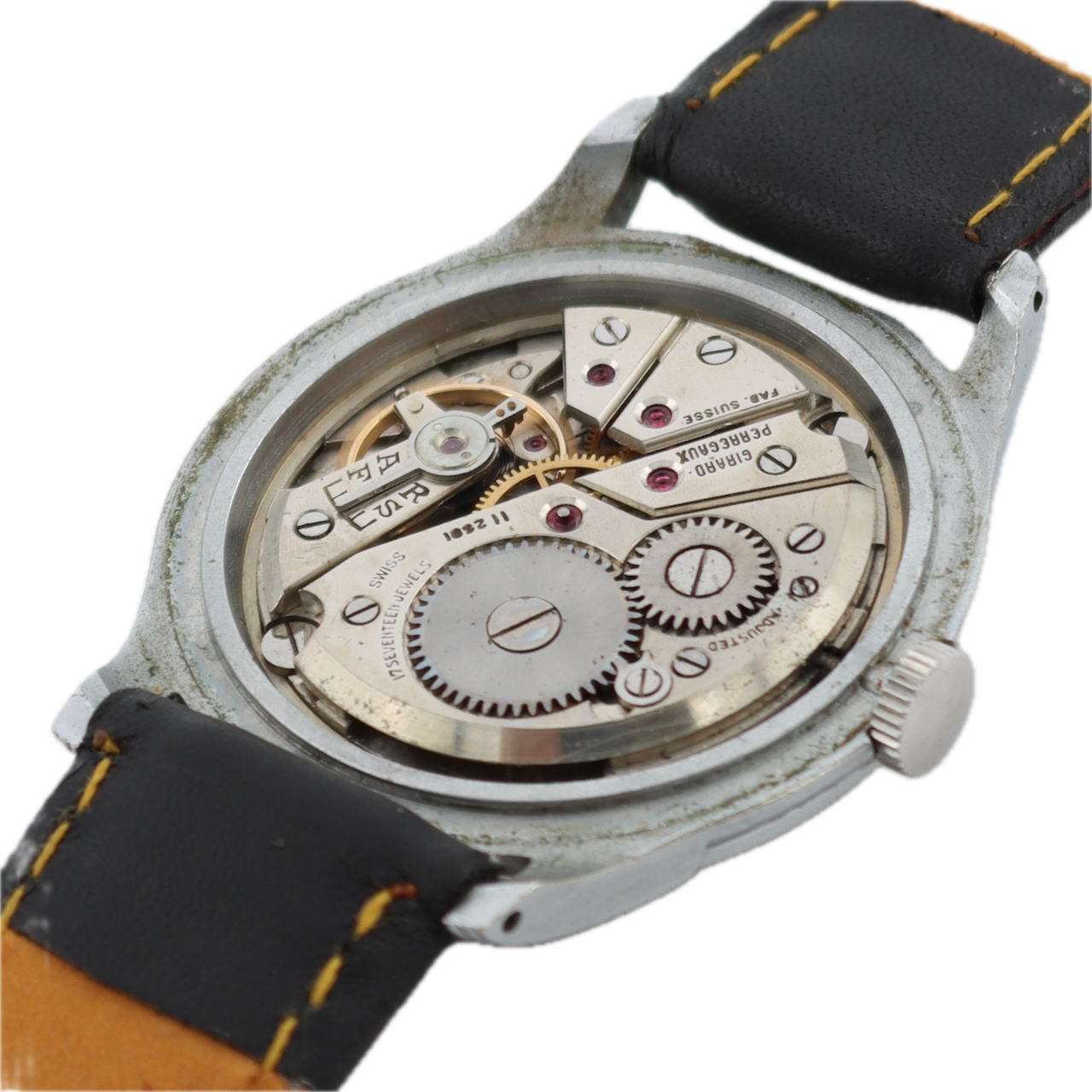 Vintage Girard Perregaux Antimagnetic Men's Mechanical Wristwatch Swiss Chrome