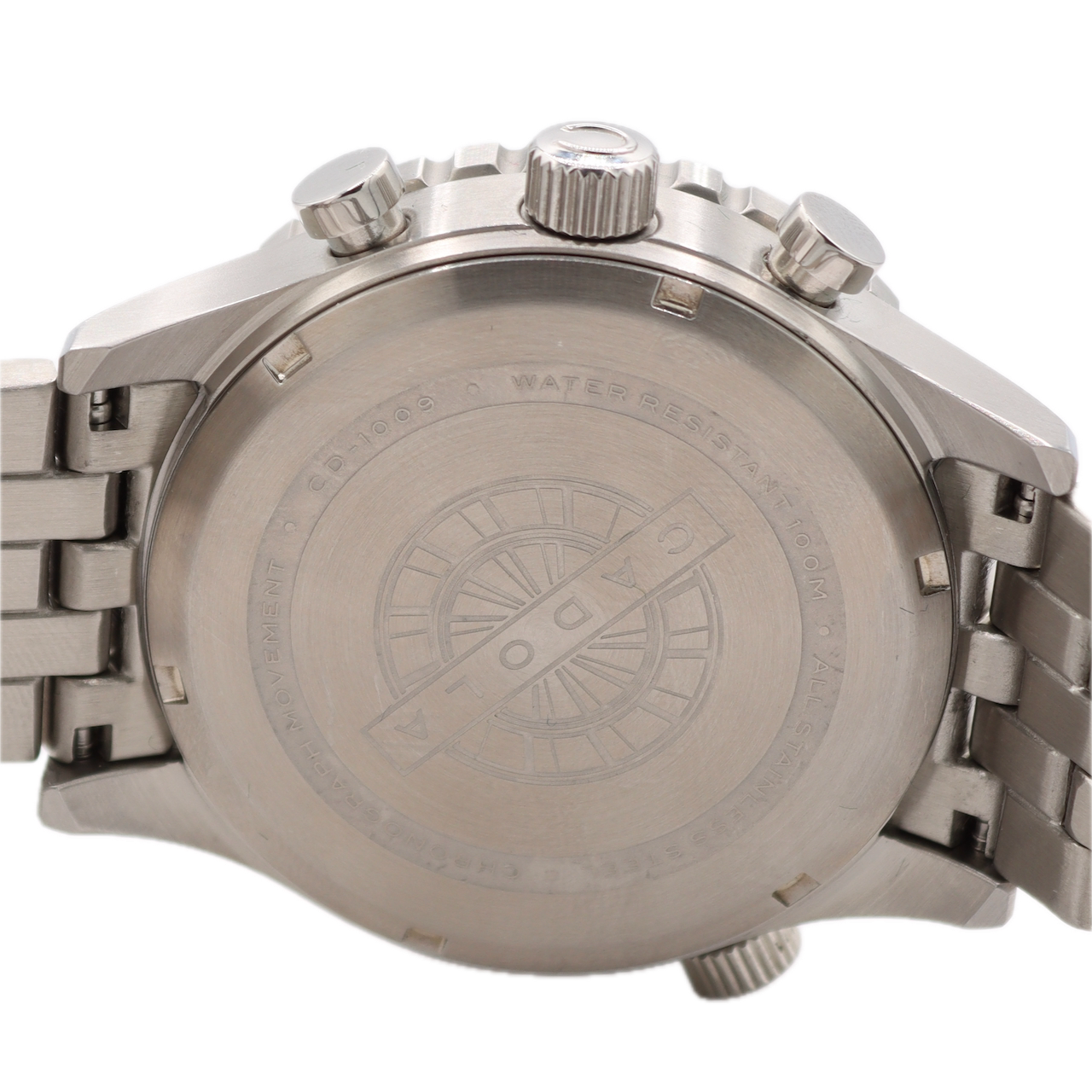 44mm Cadola CD-1009 Volaron Men's Quartz Chronograph Wristwatch Steel W/ Box