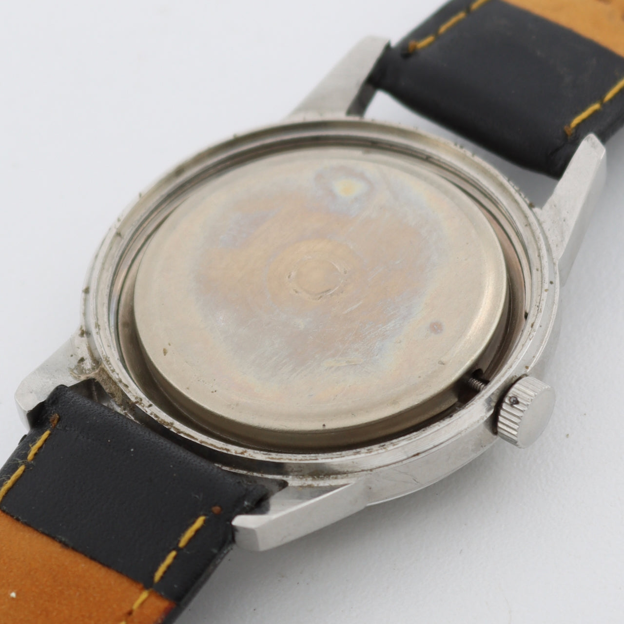 Vintage 34mm Gruen Precision Men's Mechanical Wristwatch Swiss Made S.Steel