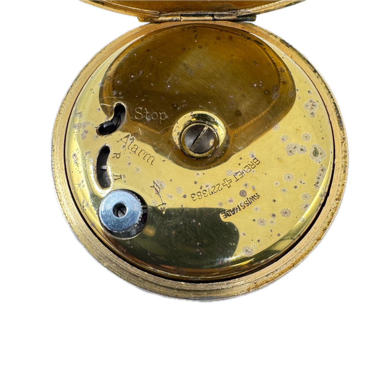 Antique Caser-Renfer-Abrecht Fancy Engraved Mechanical Alarm Pocket Watch