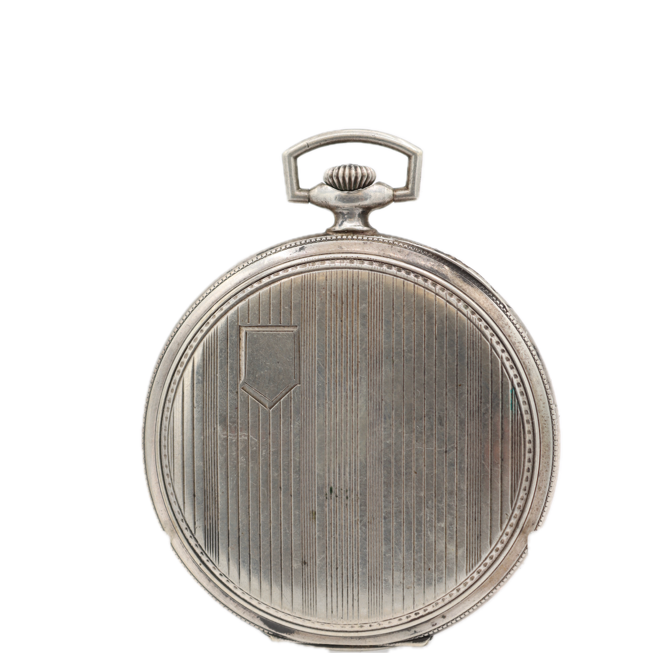 Vintage L.W.C. Cylinder Escapement Pocket Watch .800 Silver Pinstripe