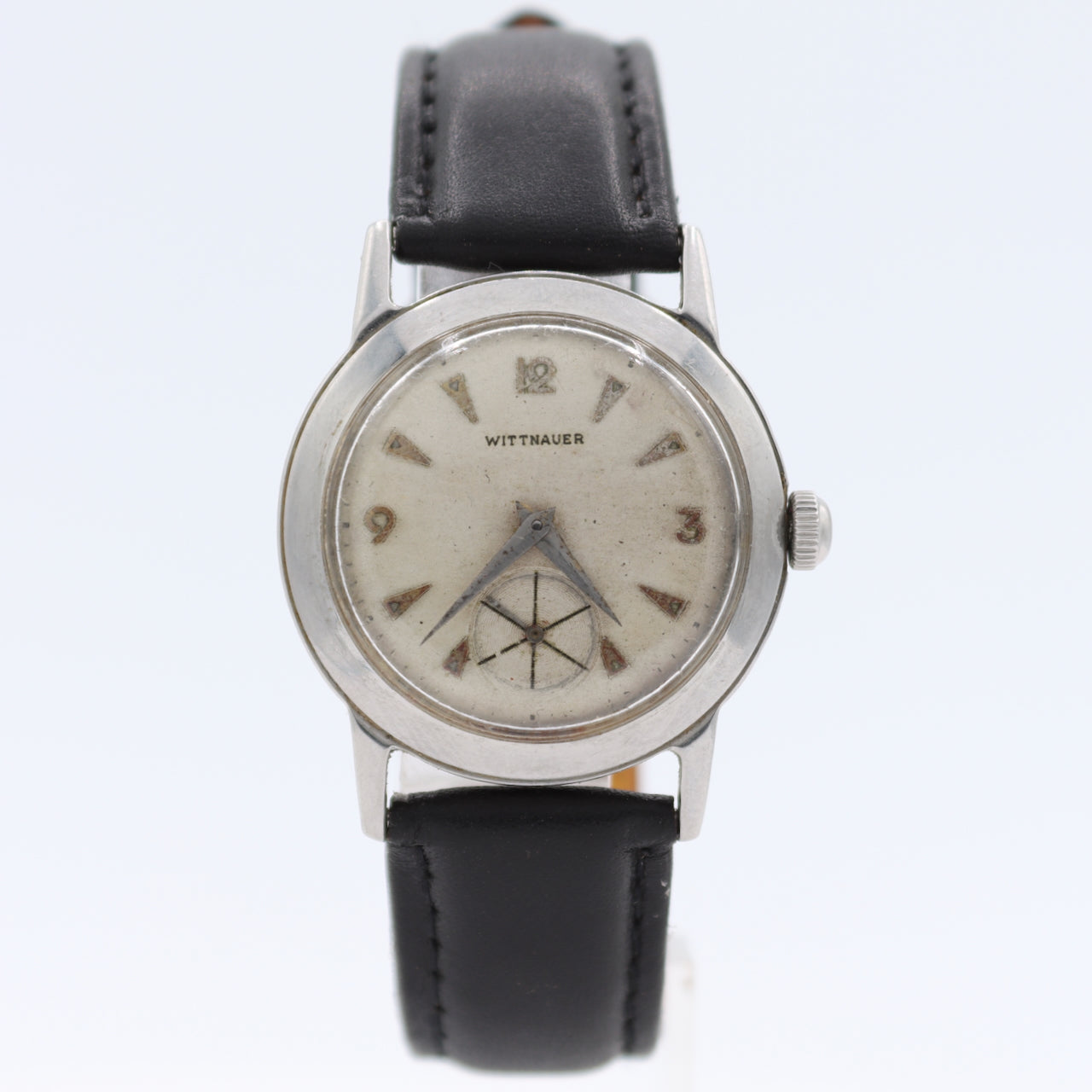 Vintage 31.5mm Wittnauer 17 Jewel Men's Mechanical Wristwatch 10SB Swiss Steel
