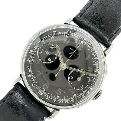 Vintage Rona Sport Military WW2 Men's Chronograph Wristwatch Angelus 215 Runs