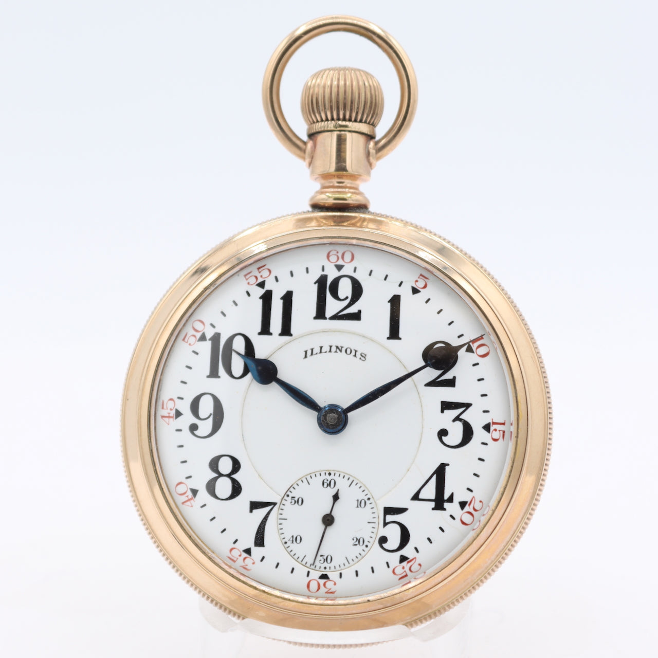 Antique 18s 1918 Illinois 21j Railroad Pocket Watch Bunn Special 20 Year GF