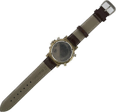 Vintage Seiko Men's Quartz Chronograph Wristwatch 7T32-7A8A w Salmon Sub Dials