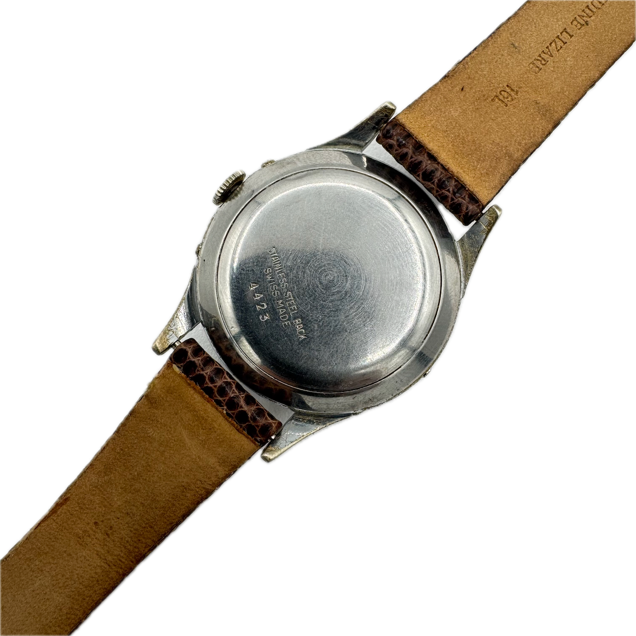 Vintage Bucherer 4423 Triple Date Men's Automatic Wristwatch Swiss Chrome Rare