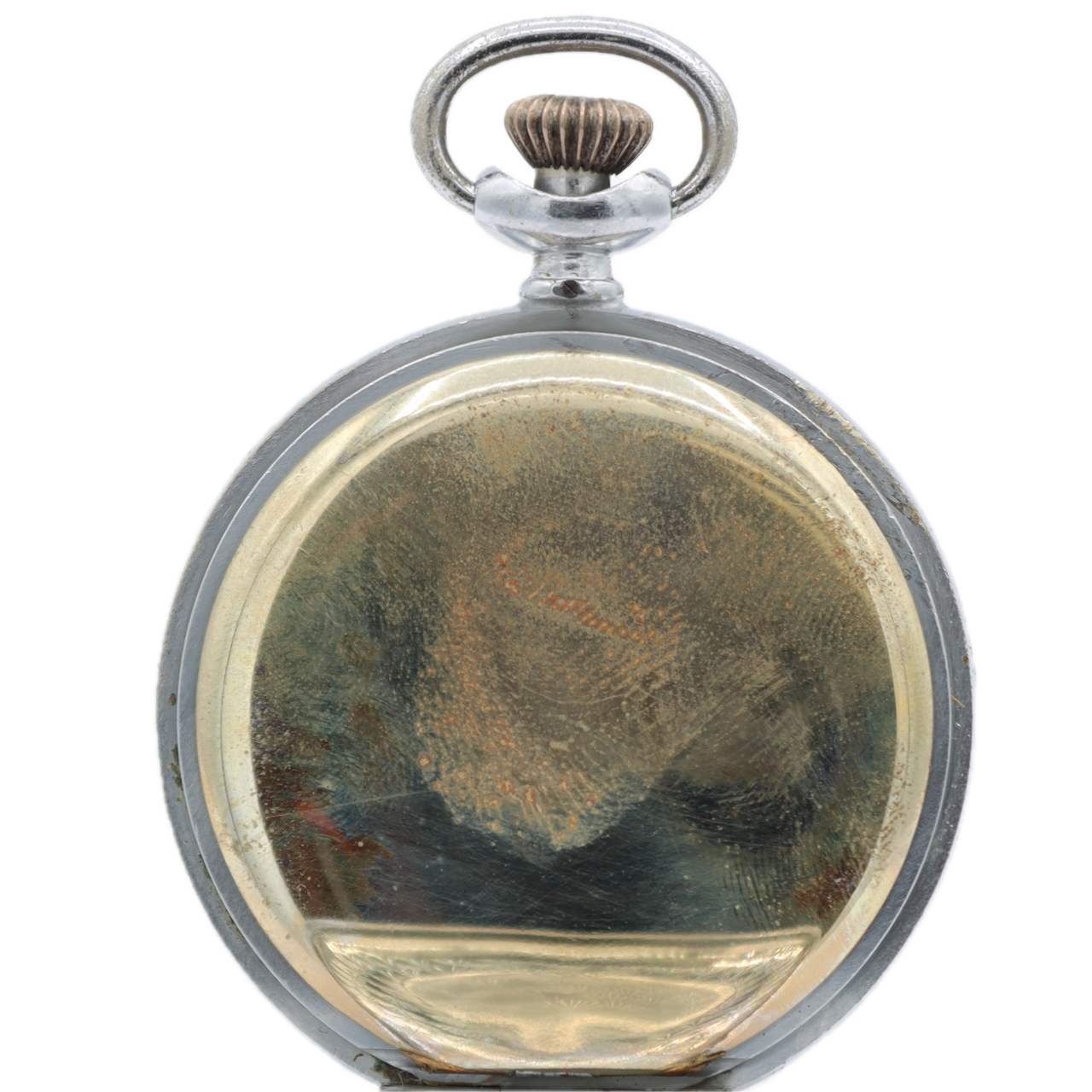 Antique 18s Delmark 7 Jewel Mechanical Stop Watch Stainless Steel Swiss Made
