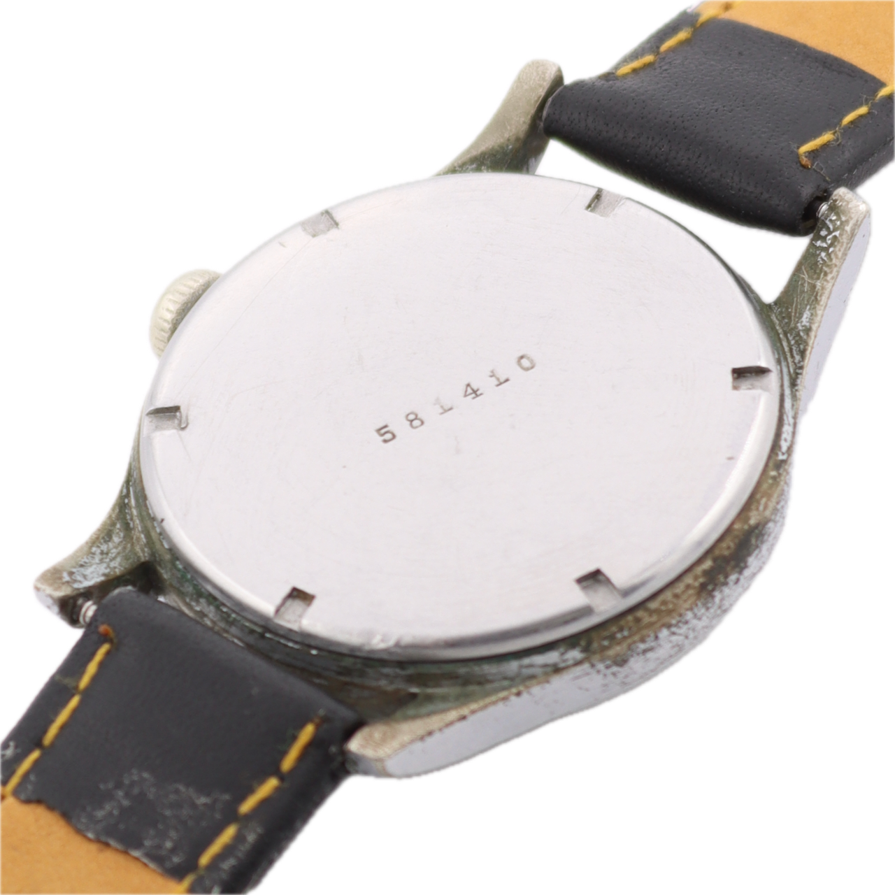 Vintage 33mm Recta WW2 German Military Style Men's Mechanical Wristwatch Chrome