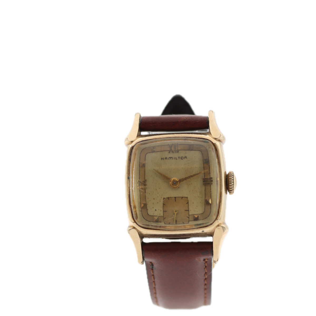 Vintage 23mm Hamilton Fancy Men's Mechanical Wristwatch 770 USA 10k Gold Filled