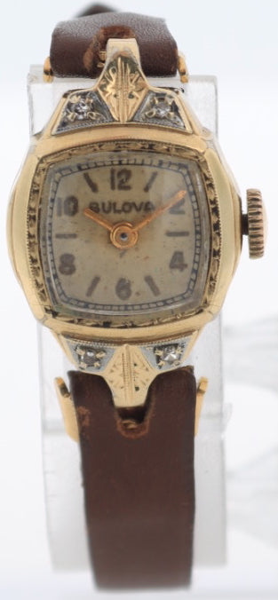 Vintage 1937 Bulova Baroness Ladies Mechanical Wristwatch 8 AZ Swiss 10k GF