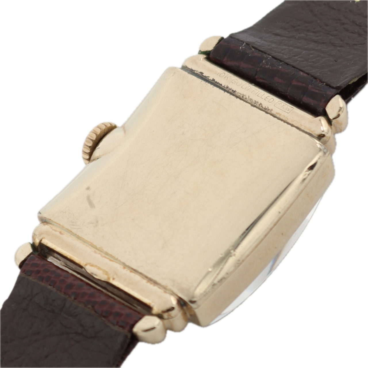 Vintage 1948 Elgin Rectangle Dress Men's Mechanical Wristwatch 623 USA 10k GF