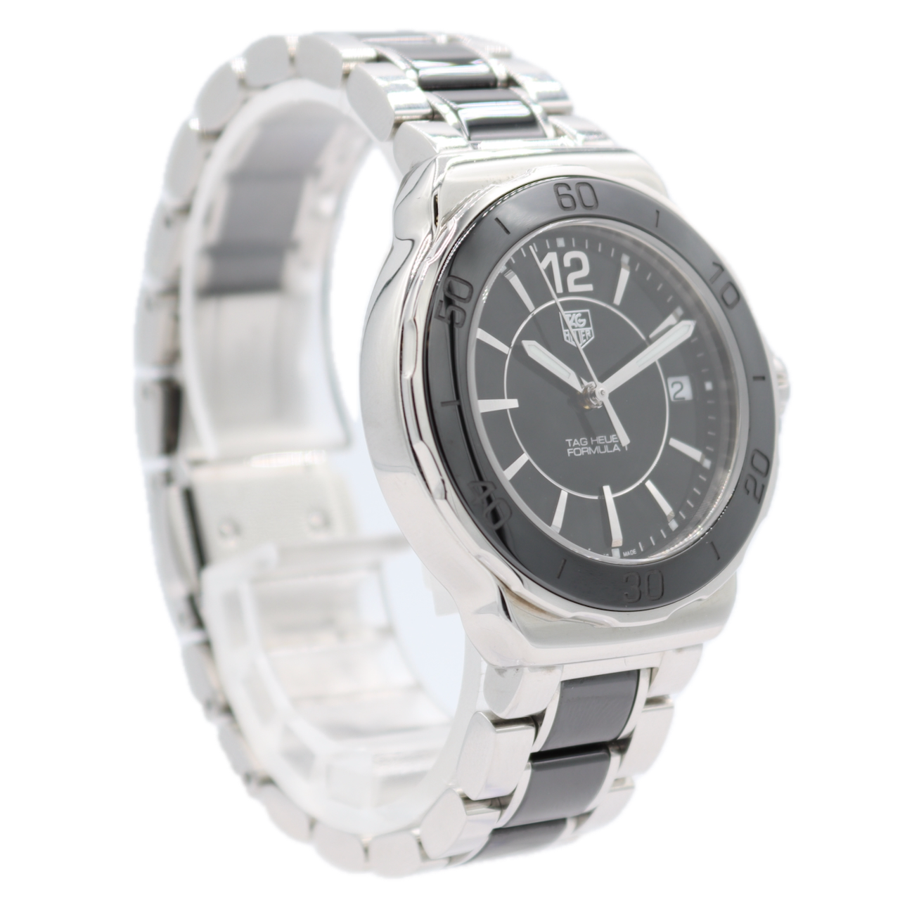 37mm Tag Heuer Formula 1 Ladies Quartz Wristwatch Steel & Ceramic With Box