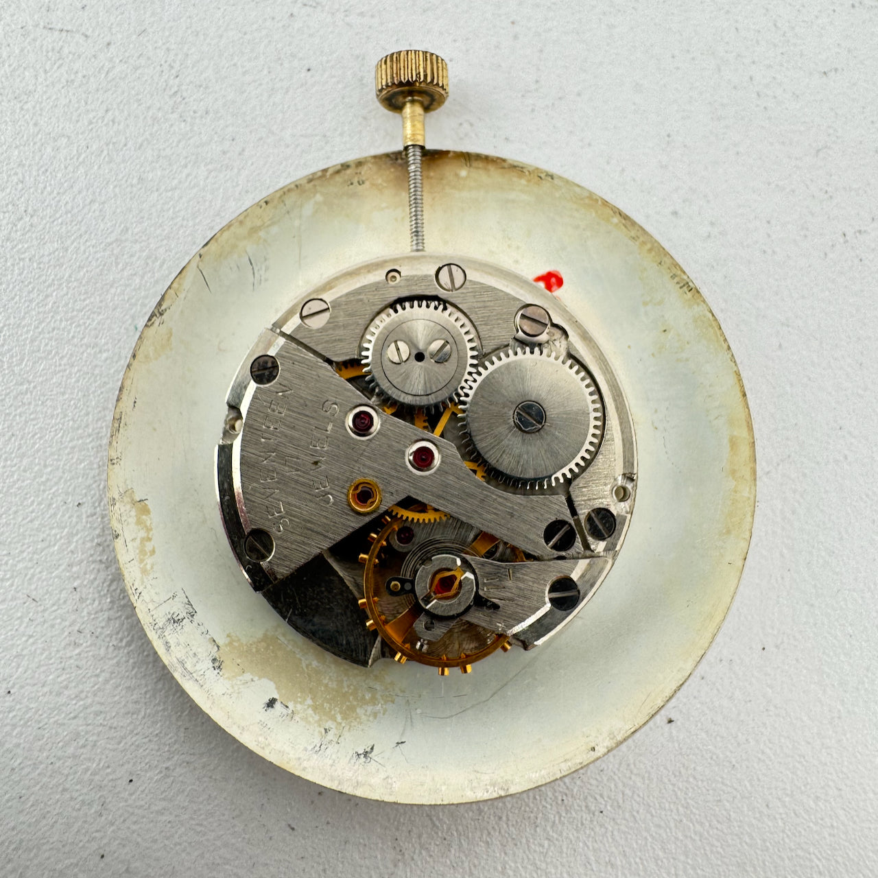 Antique 43mm Leon Piradet Mechanical Pocket Watch Gold Tone Germany Running
