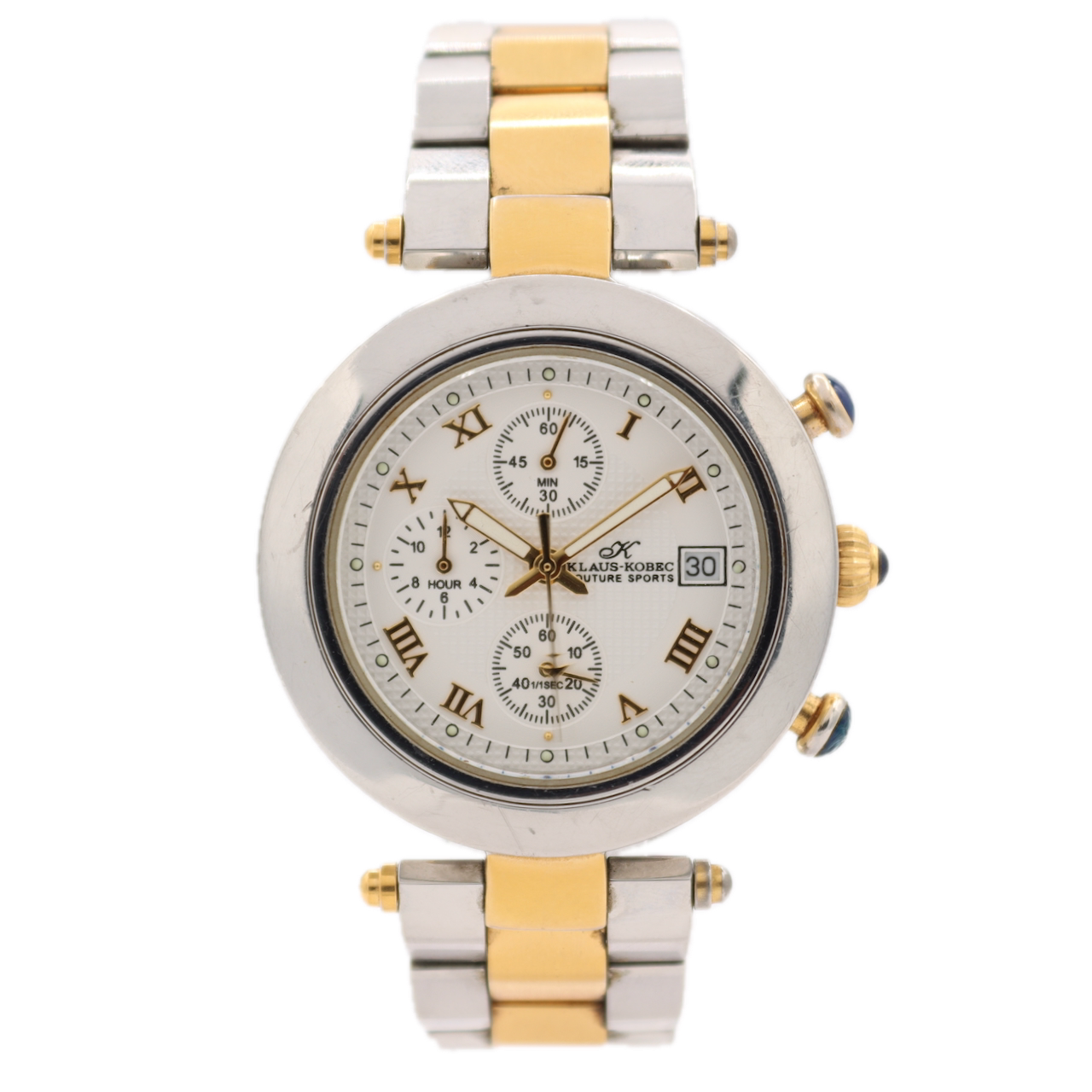 38mm Klaus-Kobec KKG1913 Couture Sports Men's Quartz Chronograph Wristwatch