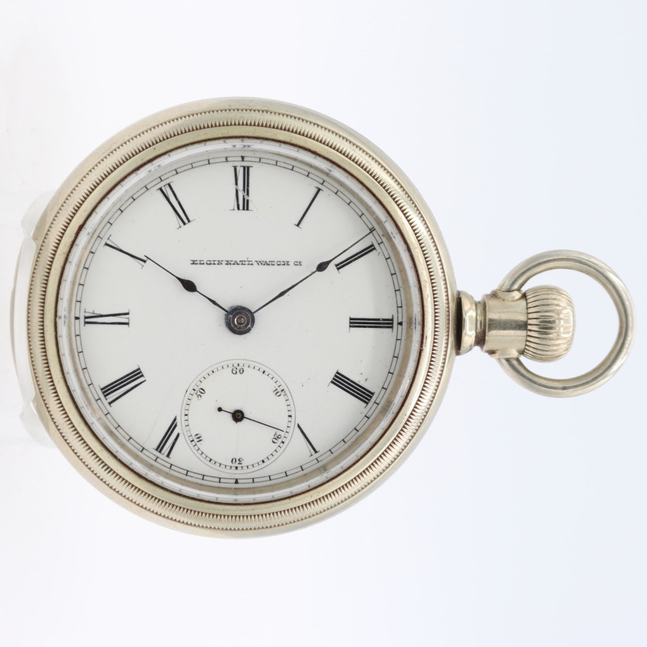 Antique 1887 Elgin Swingout Mechanical Hunter Pocket Watch 10 Nickel Alloy USA
