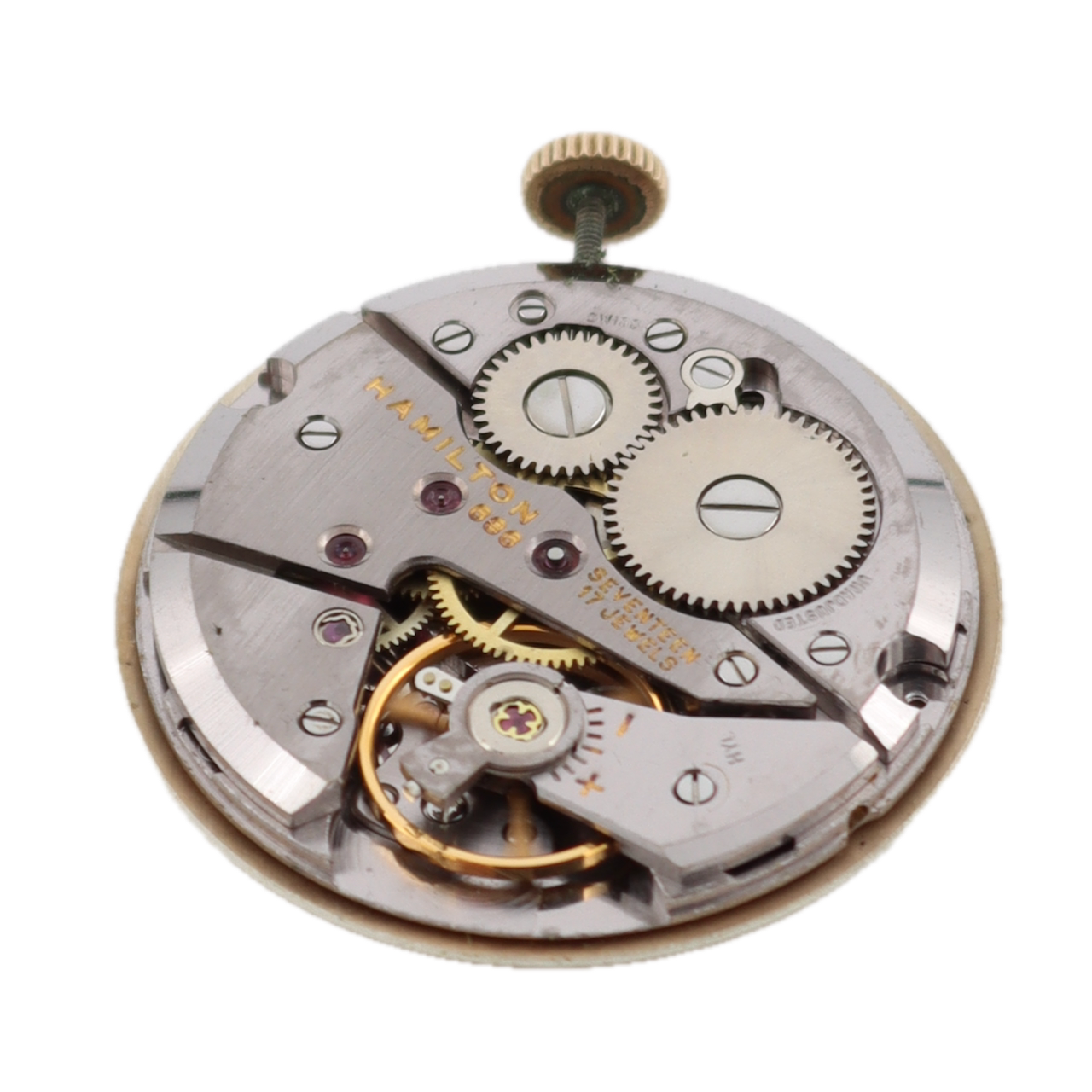 Vintage Hamilton Gold Sunburst 17J Men's Mechanical Wristwatch 686 Swiss 10kRGP