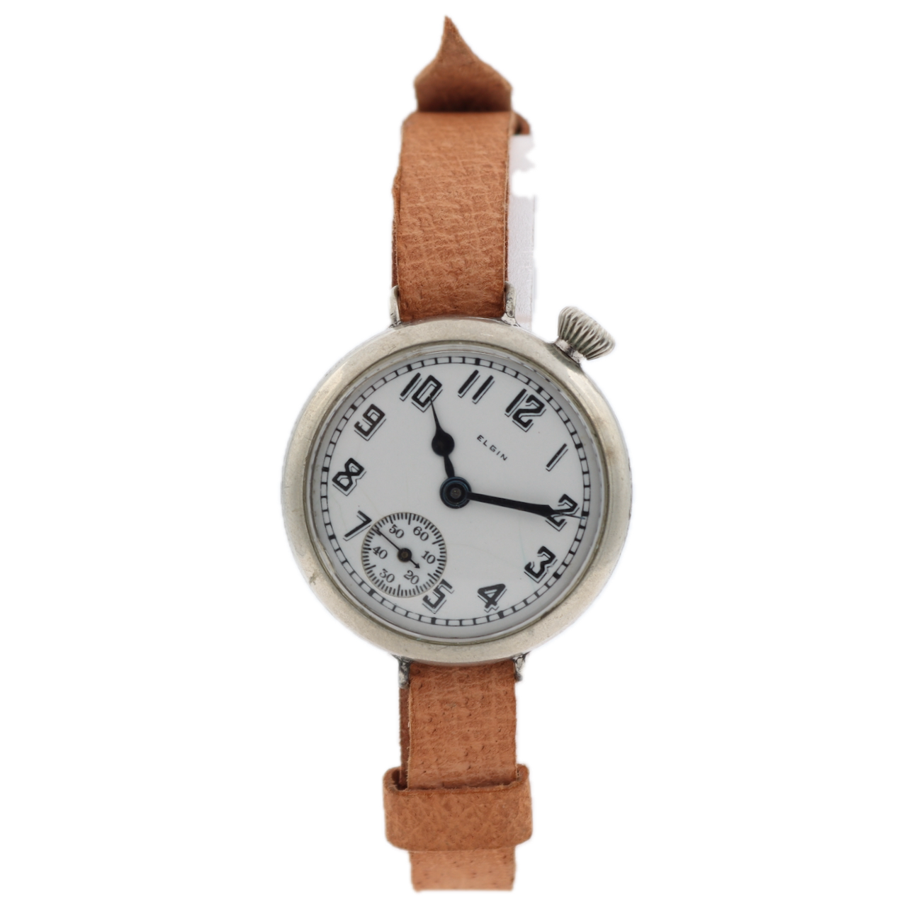 Antique 1918 Elgin WW1 Military Offset Crown Men's Mechanical Wristwatch 418 2