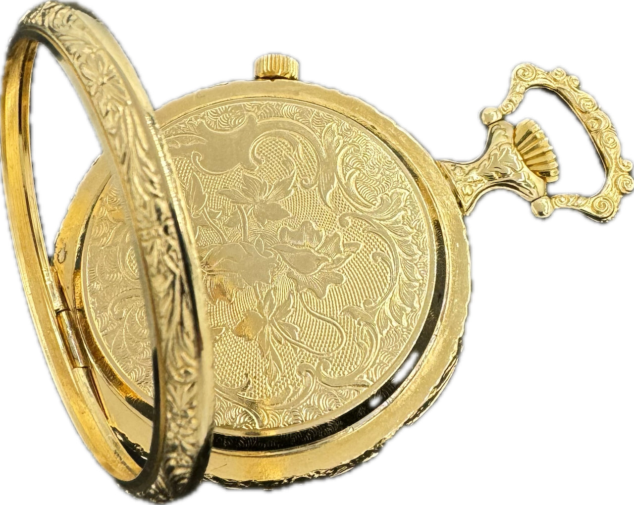 Vintage Mentor Alarm w Roman Numeral Dial Mechanical Pocket Watch Ronda 1223