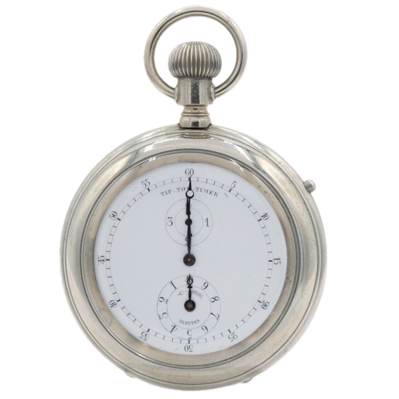 Antique 56mm Tip-Top Timer Deadbeat Second Mechanical Stop Watch 3848 Swiss