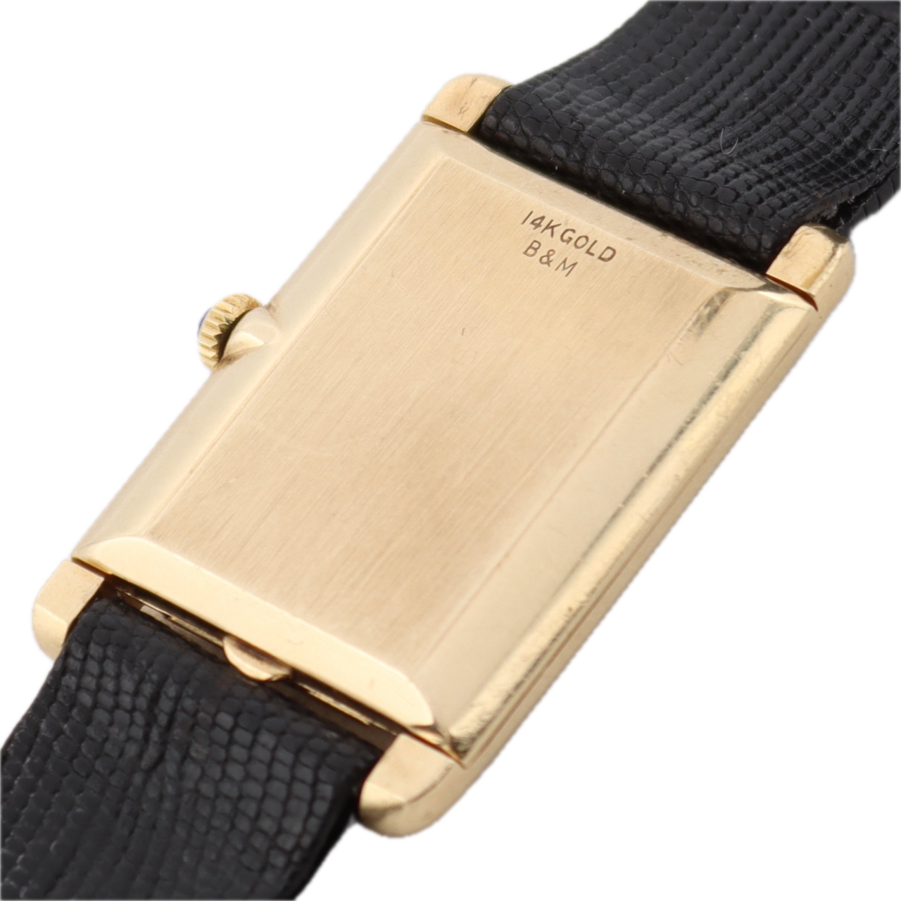 Vintage 23.5mm Baume & Mercier Gold Roman Men's Mechanical Wristwatch 14k Gold
