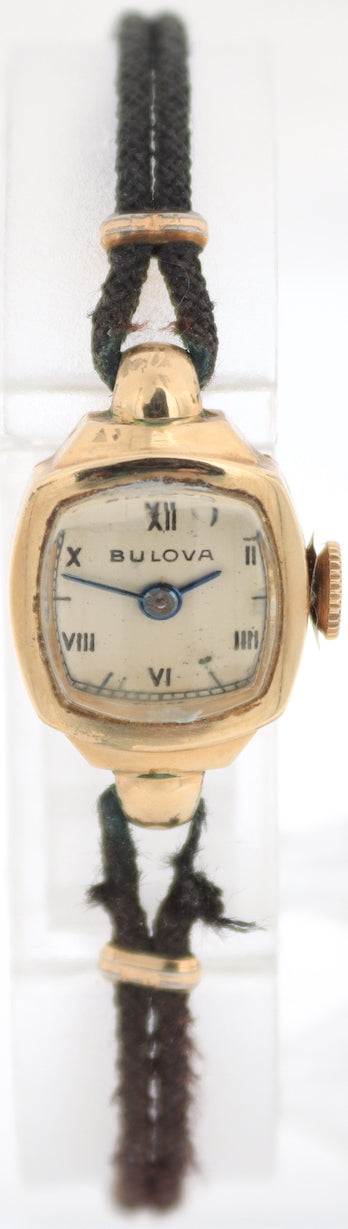 Vintage Bulova Miss America Ladies Mechanical Wristwatch 5 AB Swiss 10k GF